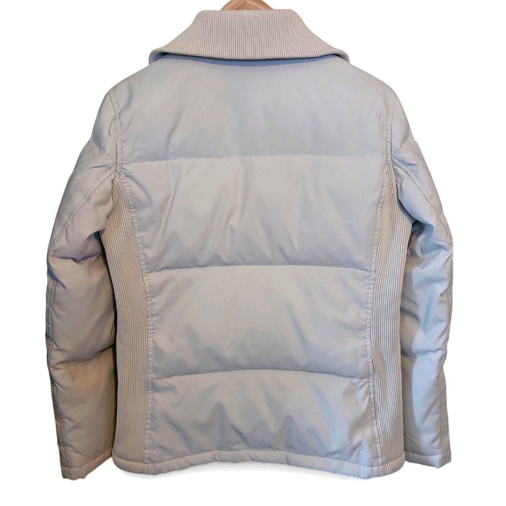 Women's GAP Down Puffer Jacket Cream Medium Vintage Y2K! - Picture 6 of 14